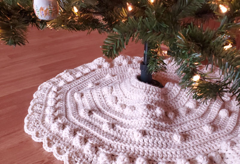 Chunky Crochet Christmas tree Skirt