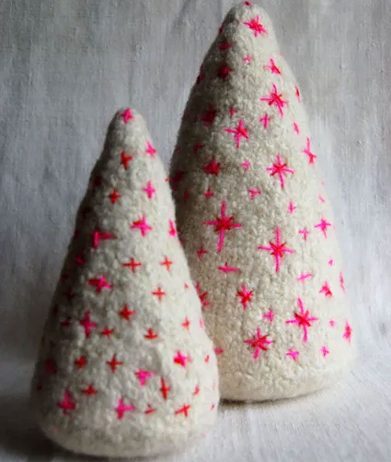 Felted Christmas trees