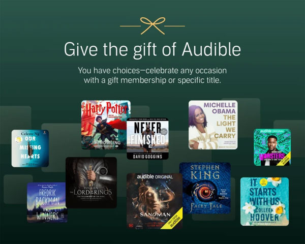 Audible audiobook subscription