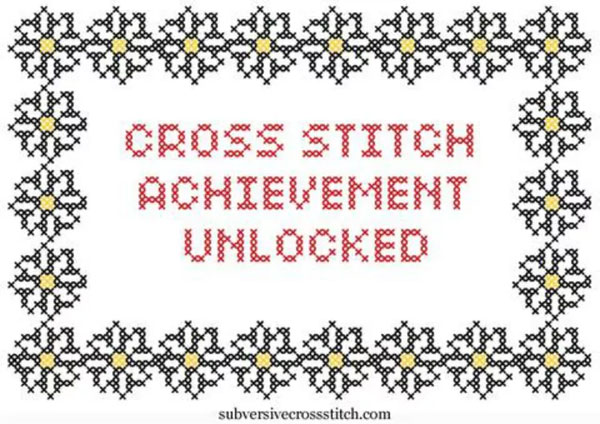 Cross-stitch achievement unlocked