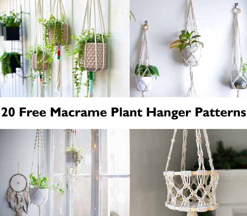 20 Free Macrame Plant Hanger Patterns You Will Love 