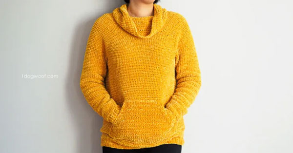 Mysa velvet sweatshirt sweater crochet pattern