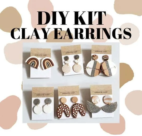 Neutral Polymer Clay Earrings Kit