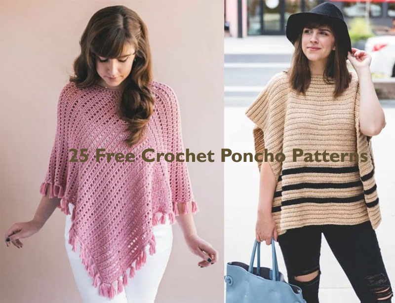 25 Free Crochet Poncho Patterns You Warm in