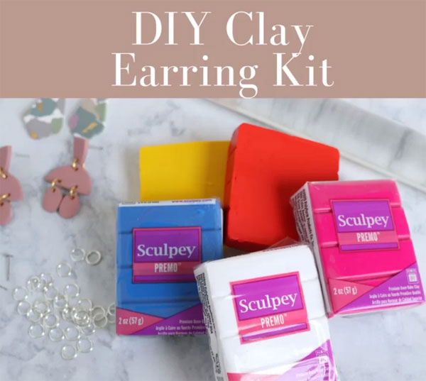 DIY Polymer Clay Earrings Kit With Premo Polymer Clay