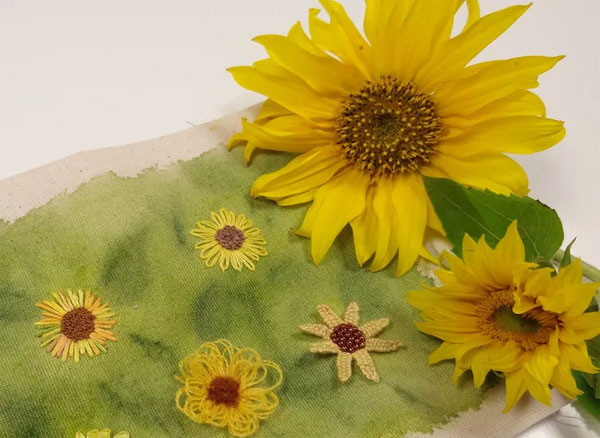 Learn Five Ways to Stitch Sunflowers