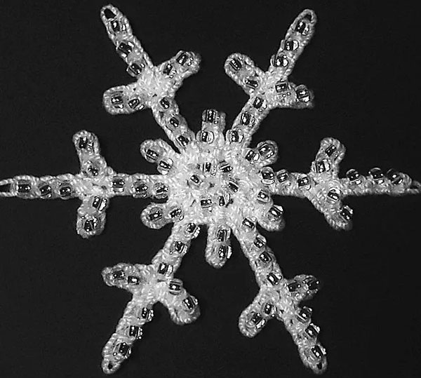 Beaded Crochet Snowflake Pattern