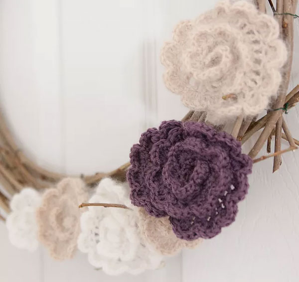 Crochet Flower Wreath Pattern