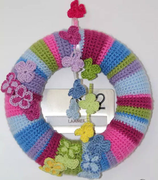 Butterfly Wreath Free Crochet Pattern