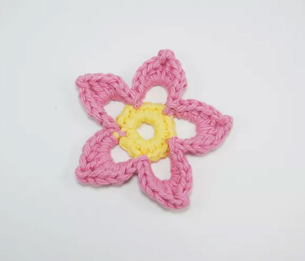 Buttonhole Crochet Flower Free Pattern