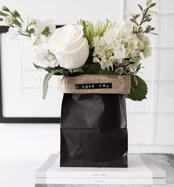 DIY Paper Bag Bouquets