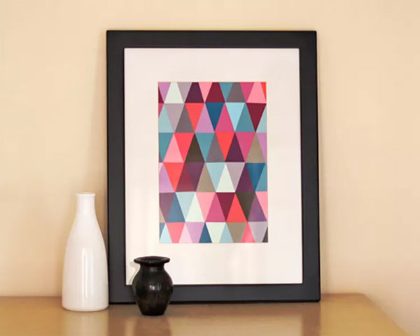Make Geometric Wall Art With Paint Chips