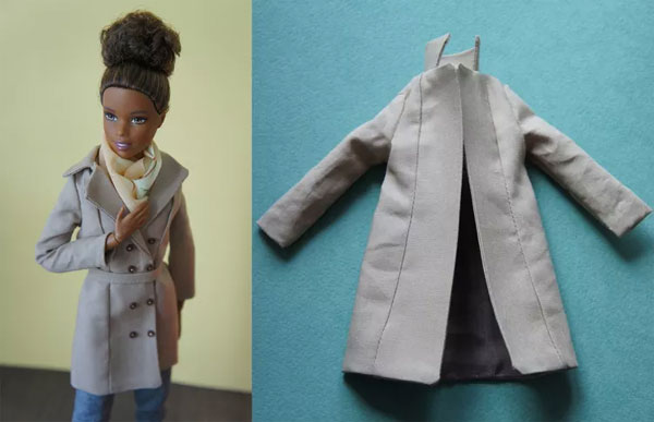 Fashion Doll Trench Coat Pattern