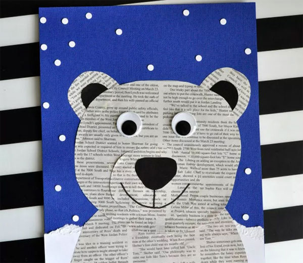 Newspaper Polar Bear Craft