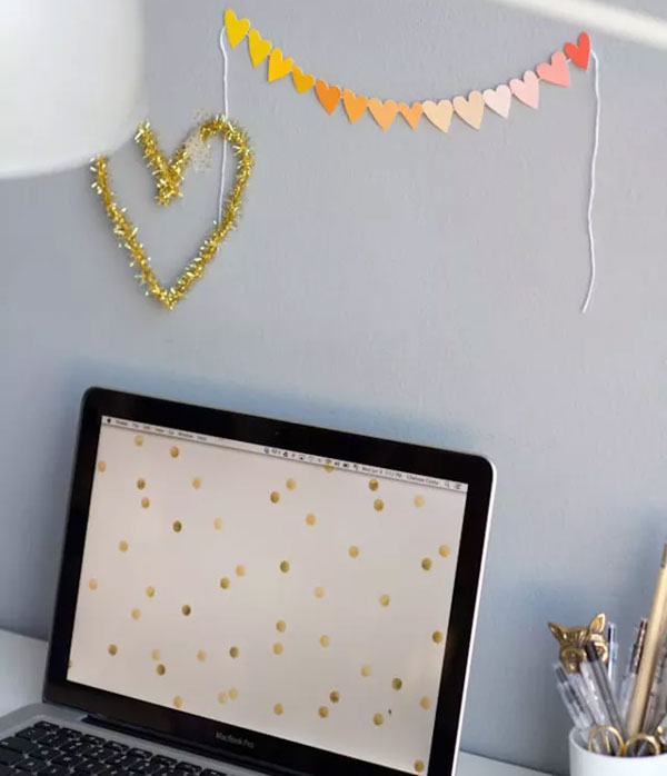 Cut Out Hearts For A Festive Garland