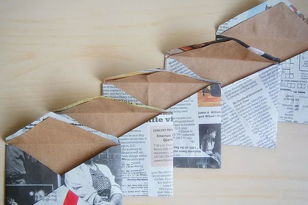 Recycled Newspaper Envelopes With Liners