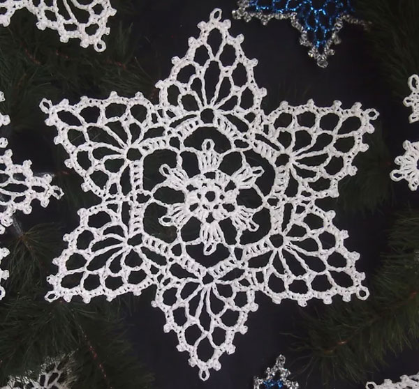 Thread Crochet Snowflake-free Pattern