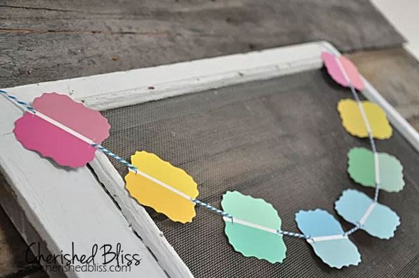 Give a Paint Chip Banner a Scalloped Edge