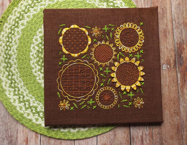 Practice Your Stitching on a Sunflower Sampler