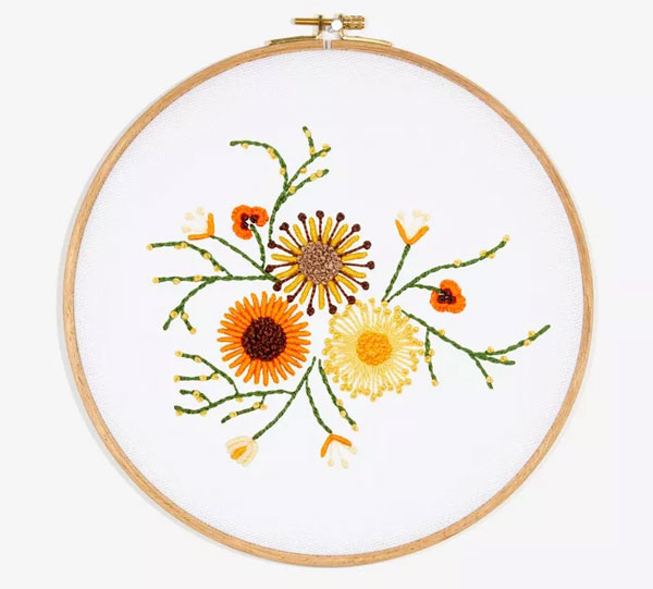 Use Textured Stitches for Sunny Flowers