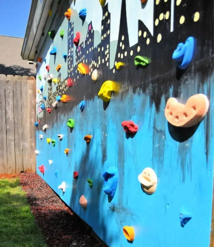 DIY Backyard Climbing Wall
