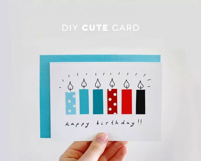 DIY Cute Card from Recycled Paper Scraps