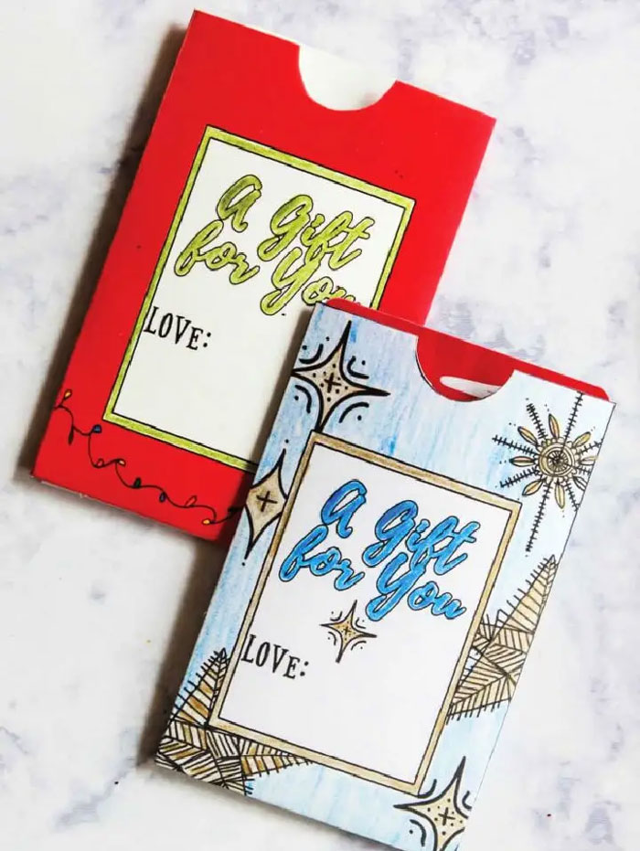 Making Gift Card Holders with Appealing Name Tags