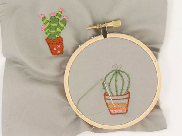 Make Mini Embroidery Cacti