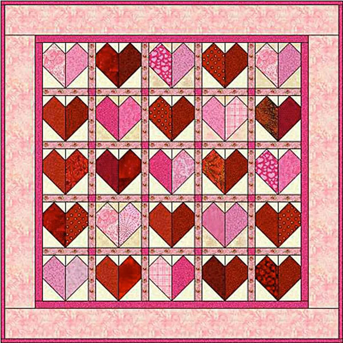 Scrappy Hearts Wall Hanging