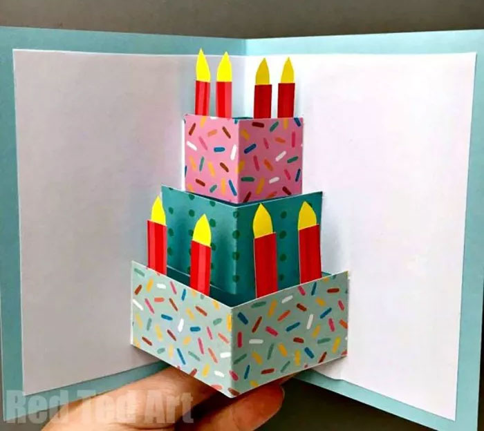 Easy Pop-UP Birthday Cake Card